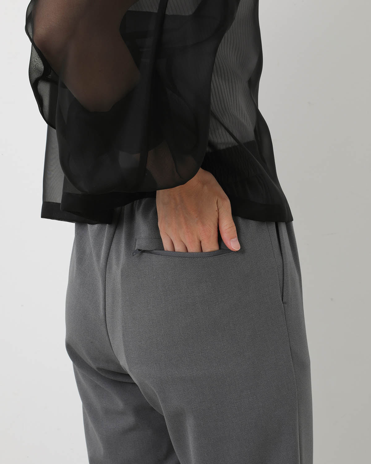 STRETCH WIDE-LEG PANTS