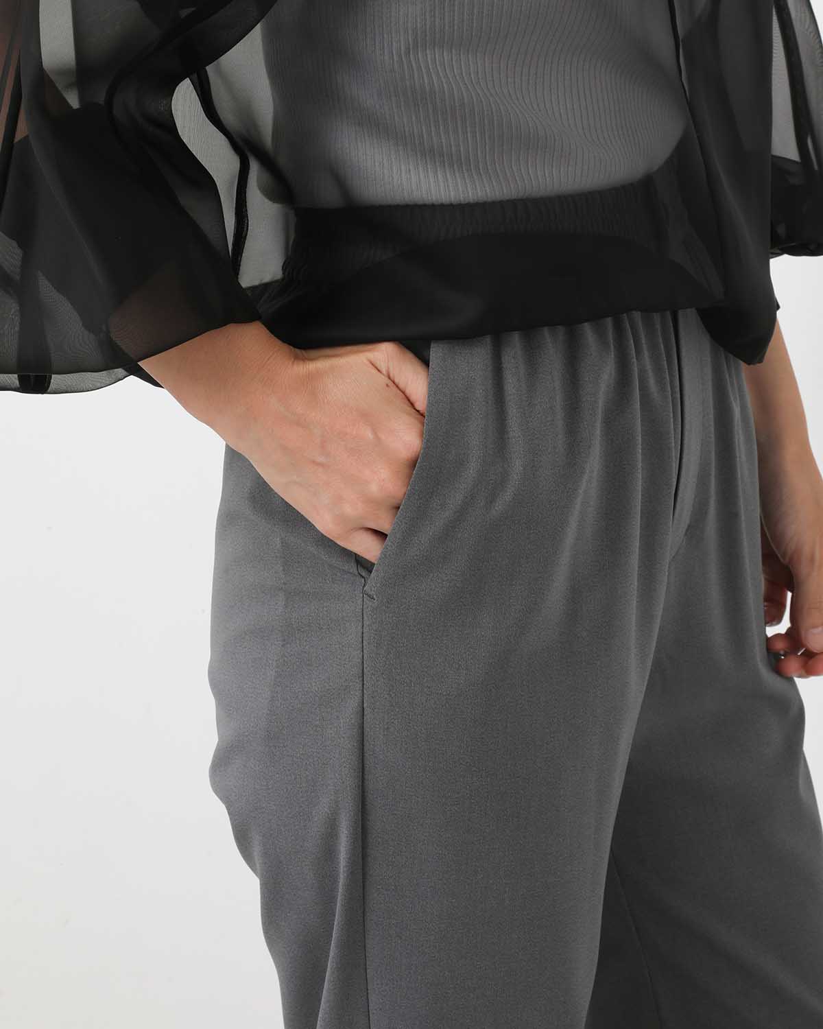 STRETCH WIDE-LEG PANTS