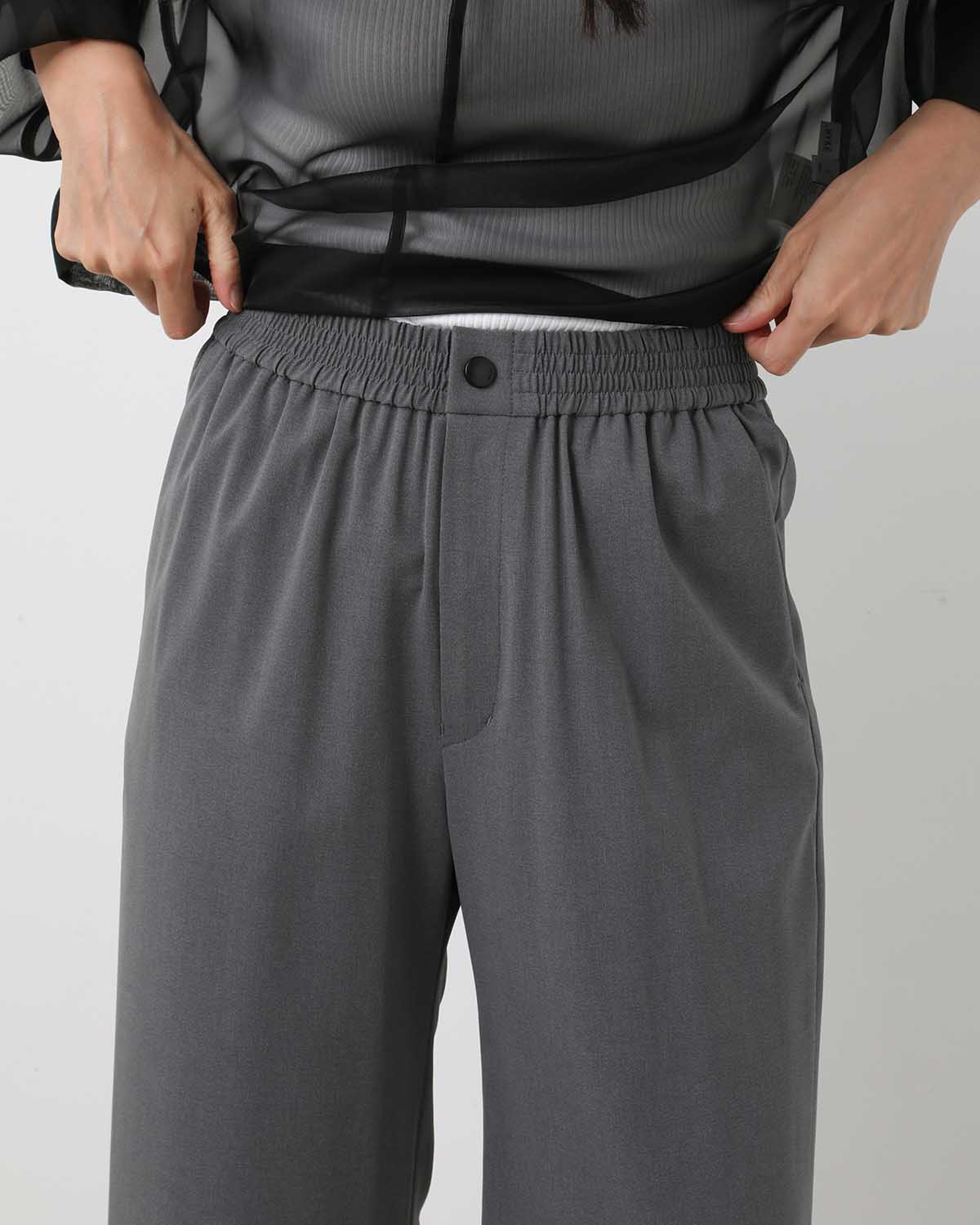 STRETCH WIDE-LEG PANTS