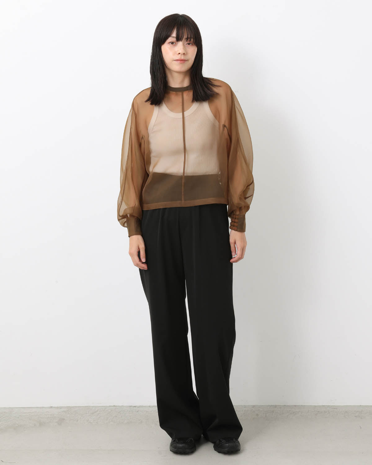 STRETCH WIDE-LEG PANTS