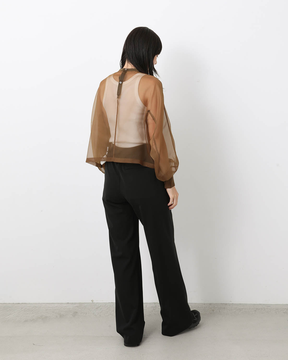 STRETCH WIDE-LEG PANTS