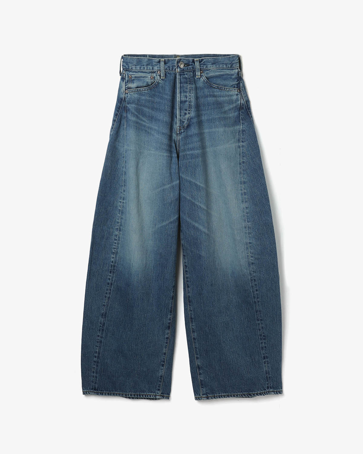DENIM BARREL-LEG JEANS