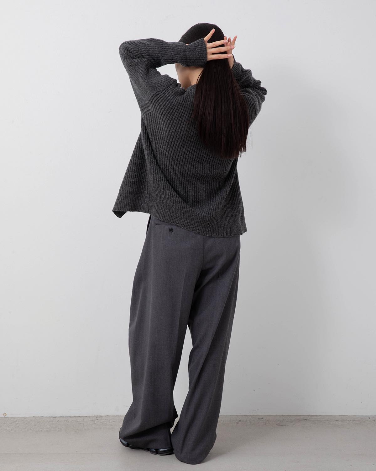 DOESKIN BARREL-LEG PANTS