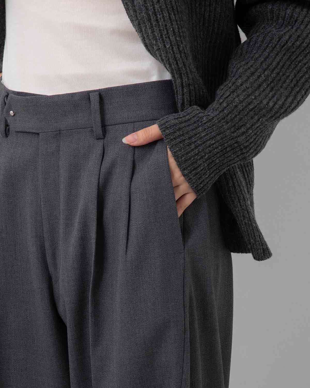 DOESKIN BARREL-LEG PANTS