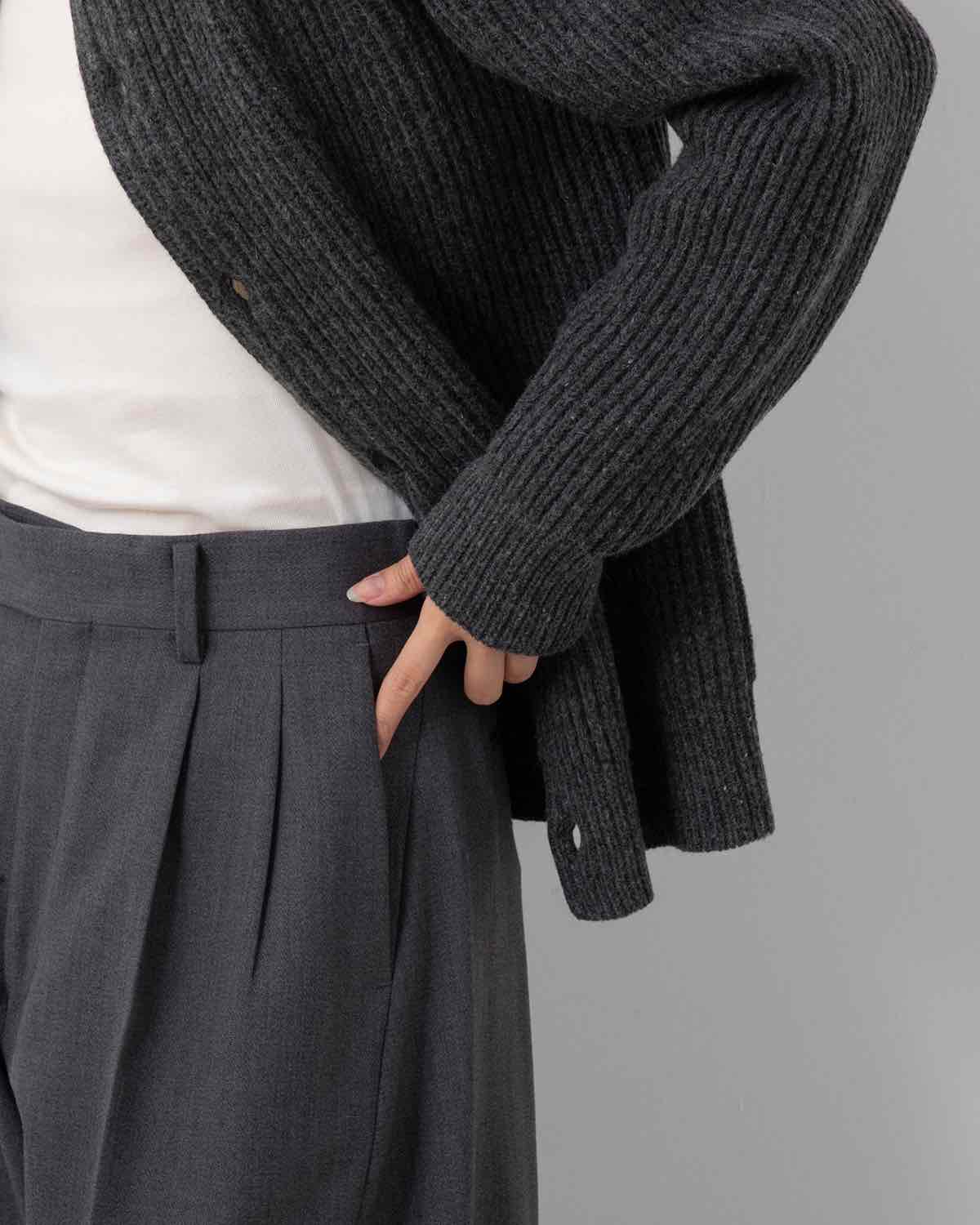 DOESKIN BARREL-LEG PANTS