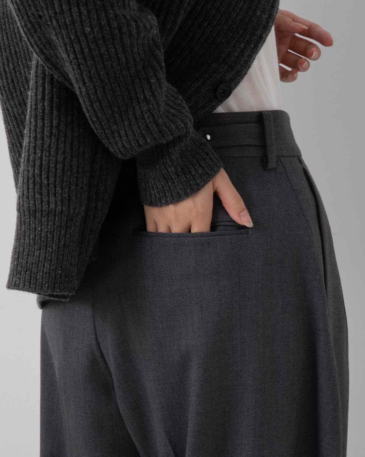 DOESKIN BARREL-LEG PANTS