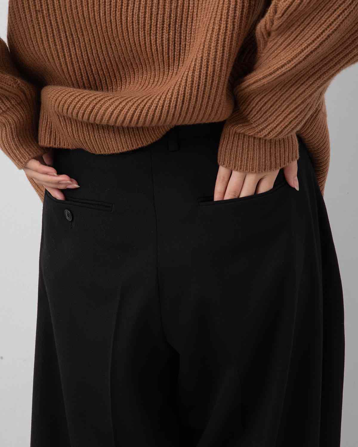 DOESKIN BARREL-LEG PANTS