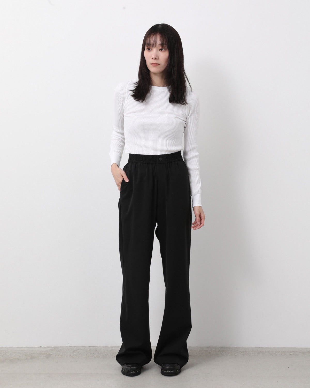 STRETCH WIDE-LEG PANTS