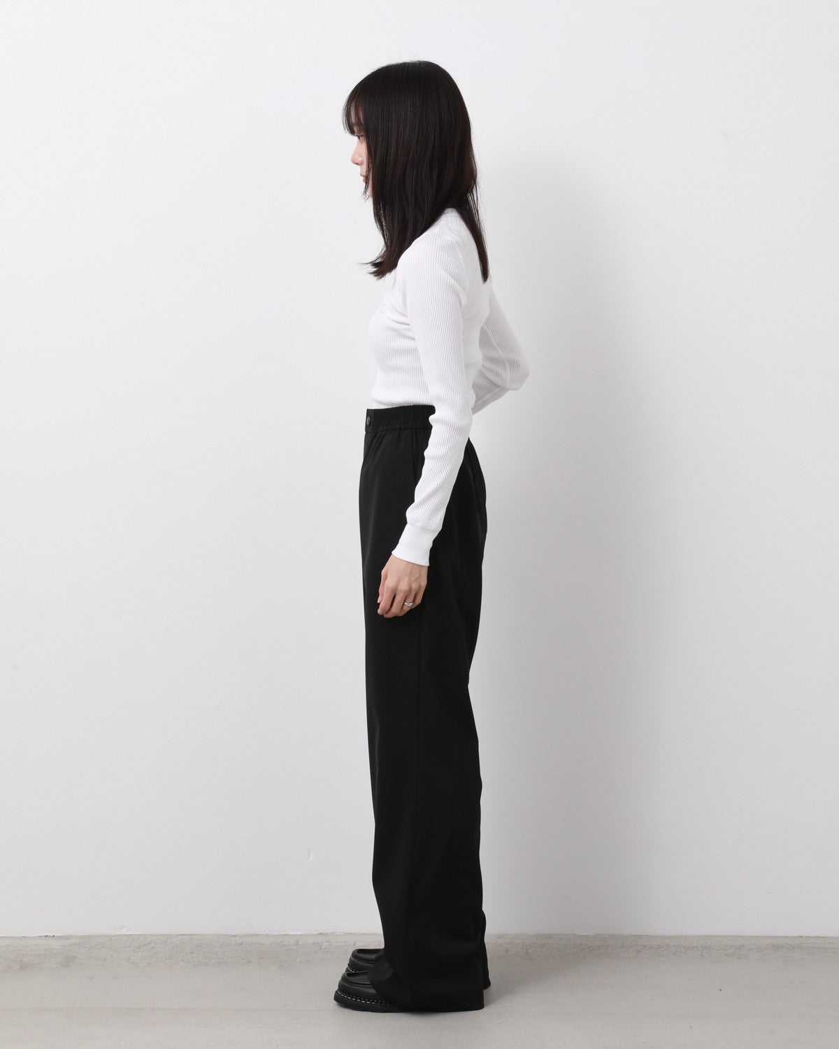STRETCH WIDE-LEG PANTS