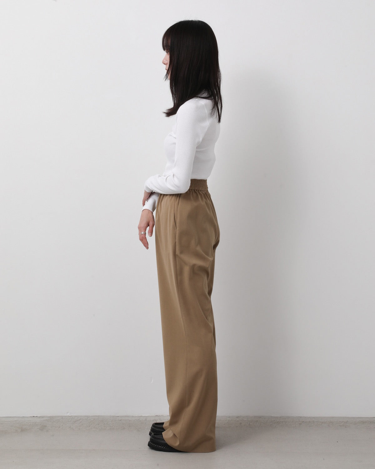 STRETCH WIDE-LEG PANTS