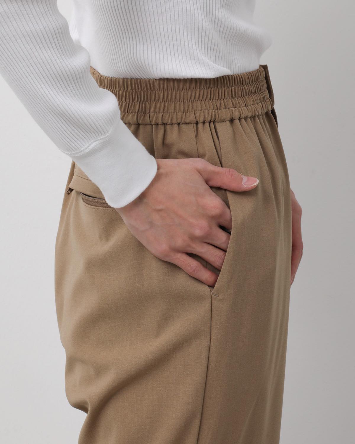 STRETCH WIDE-LEG PANTS