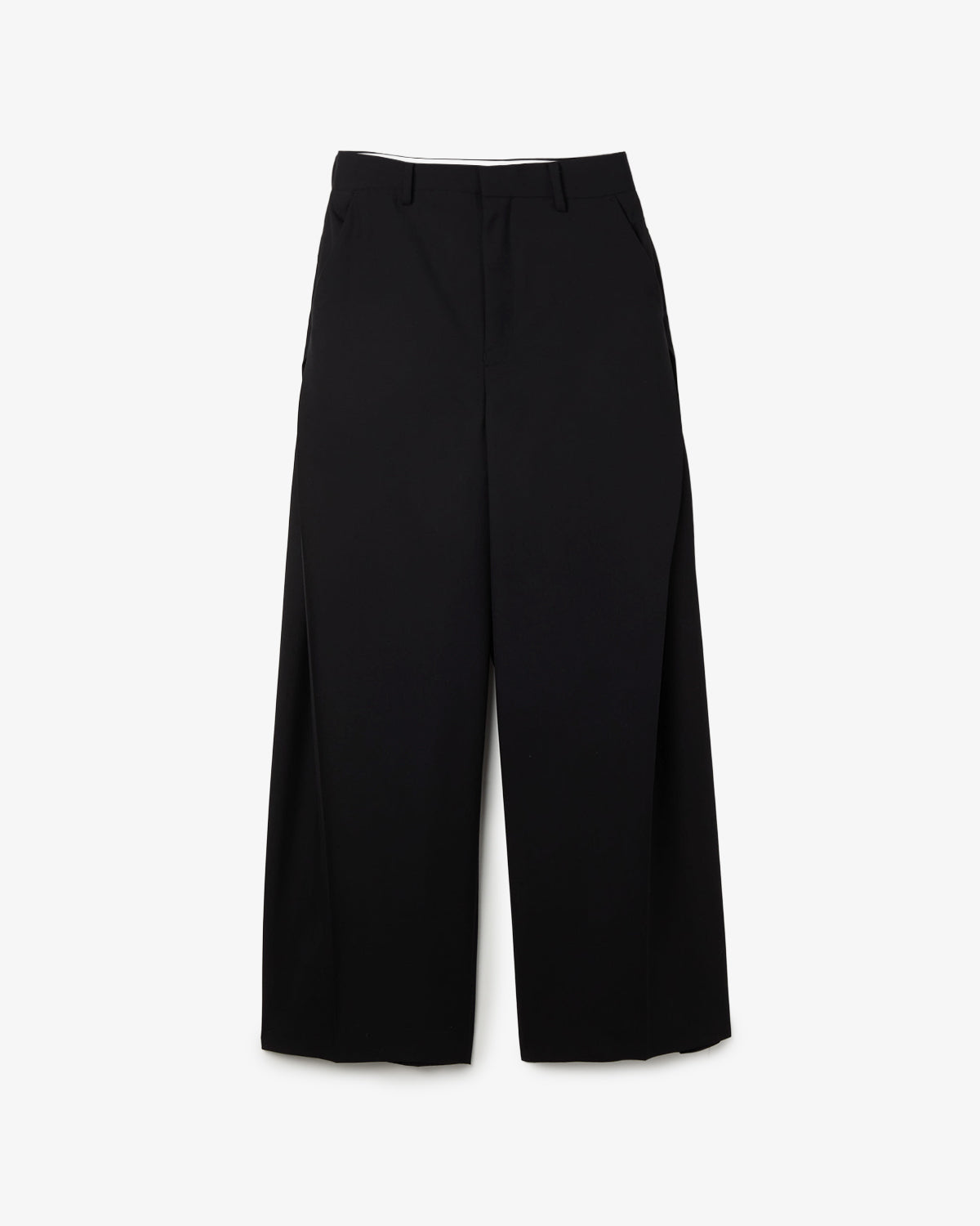 WOOL SIDE TUCK PANTS