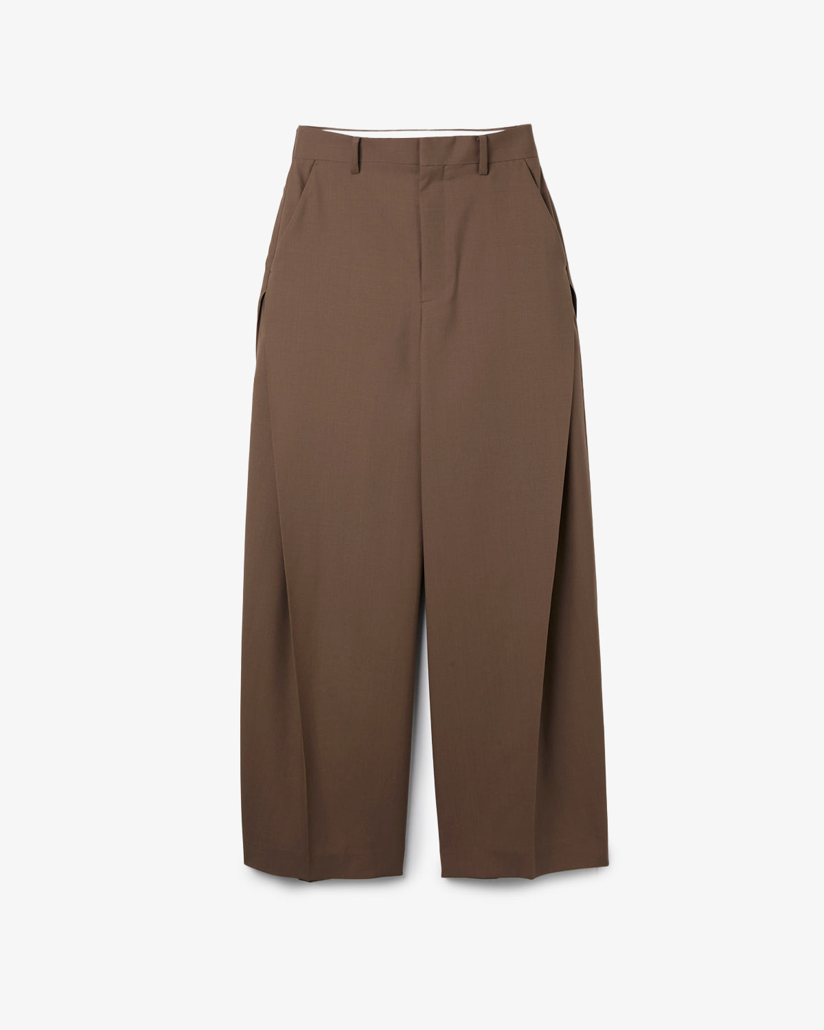 WOOL SIDE TUCK PANTS