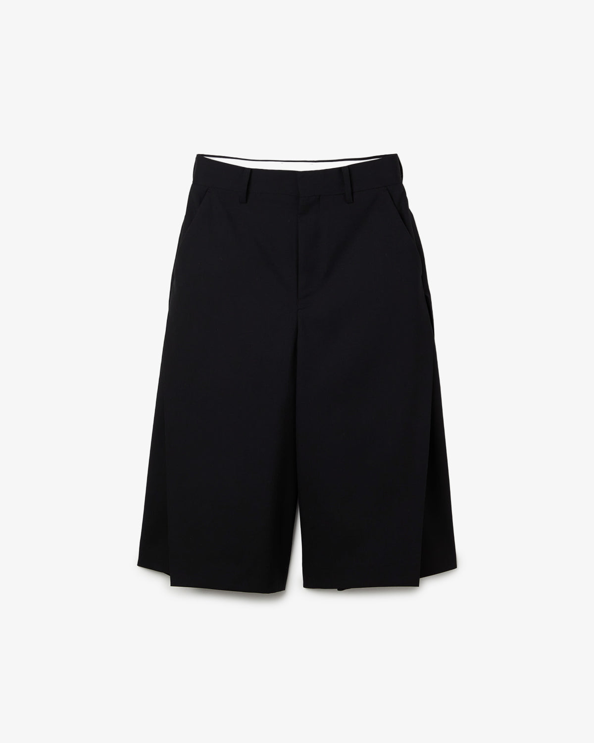 WOOL SIDE TUCK SHORTS