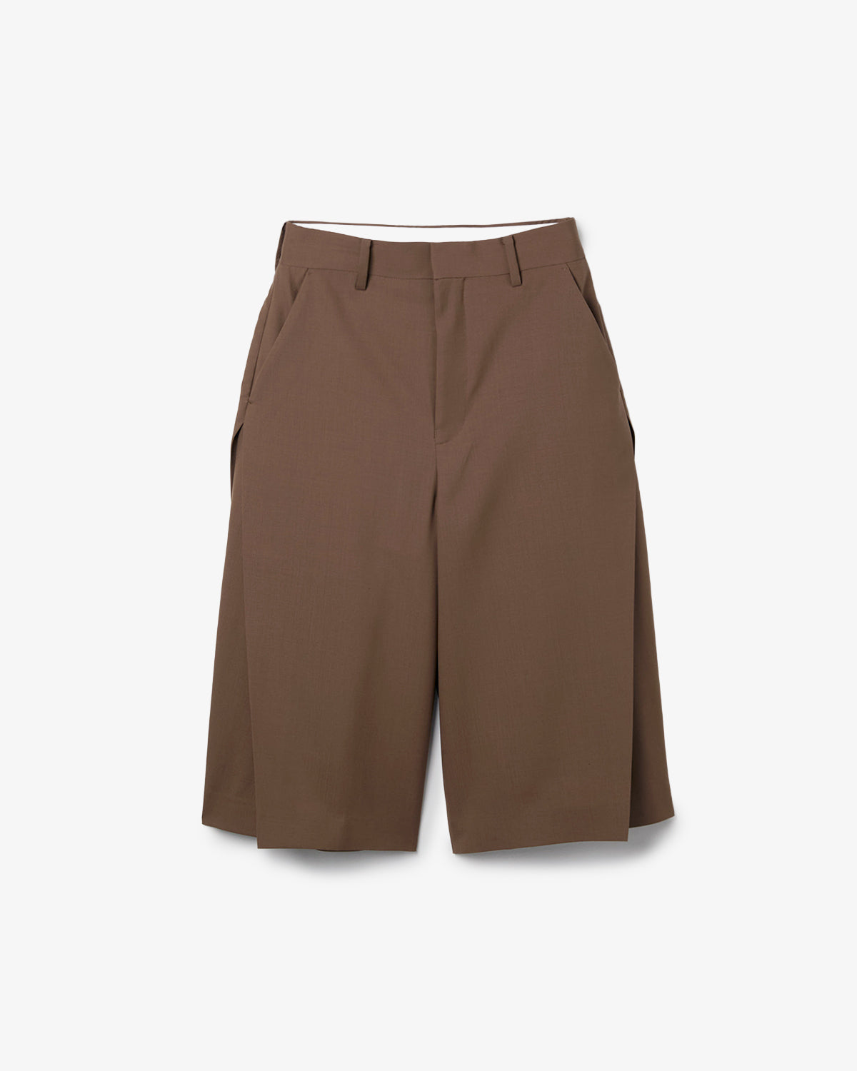 WOOL SIDE TUCK SHORTS