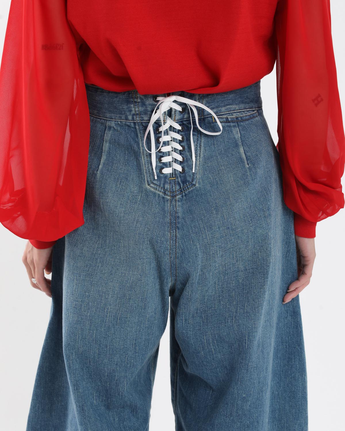 SAILOR BARREL-LEG DENIM PANTS (WOMEN'S)