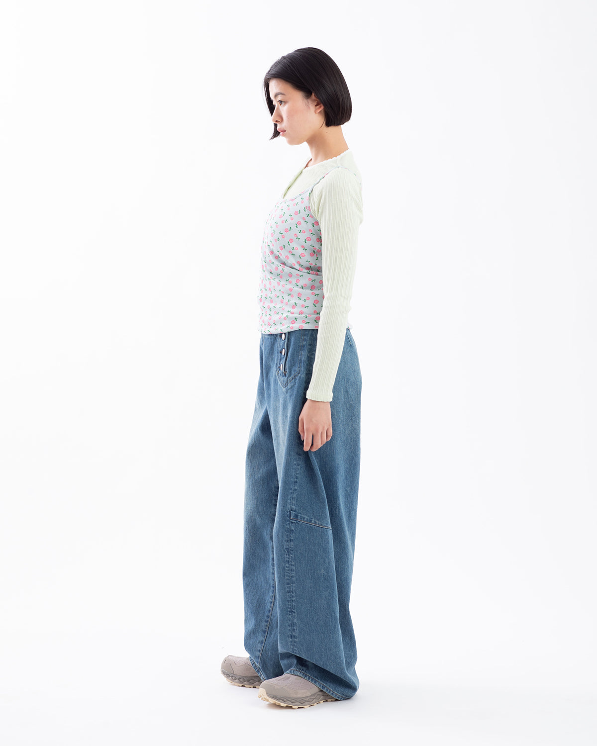 SAILOR BARREL-LEG DENIM PANTS (WOMEN'S)