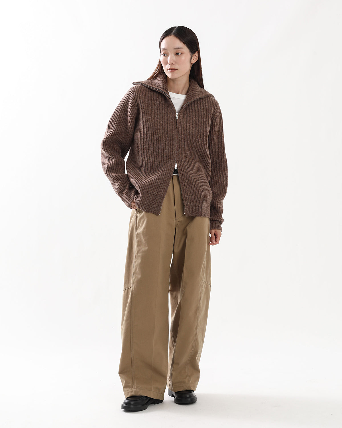 BARREL LEG CHINO TROUSERS (WOMEN'S)