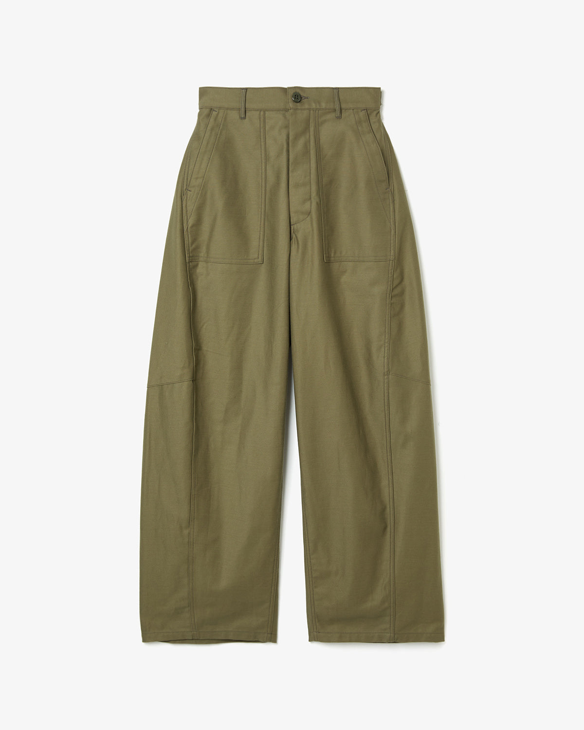 BACK SATIN BARREL LEG PANTS