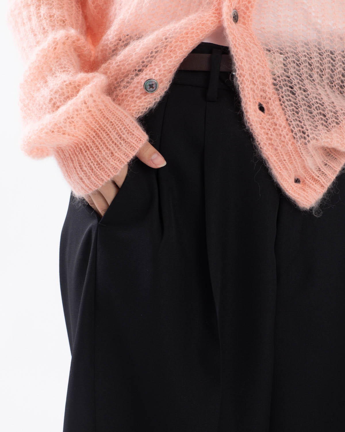 DOESKIN WIDE BARREL LEG PANTS