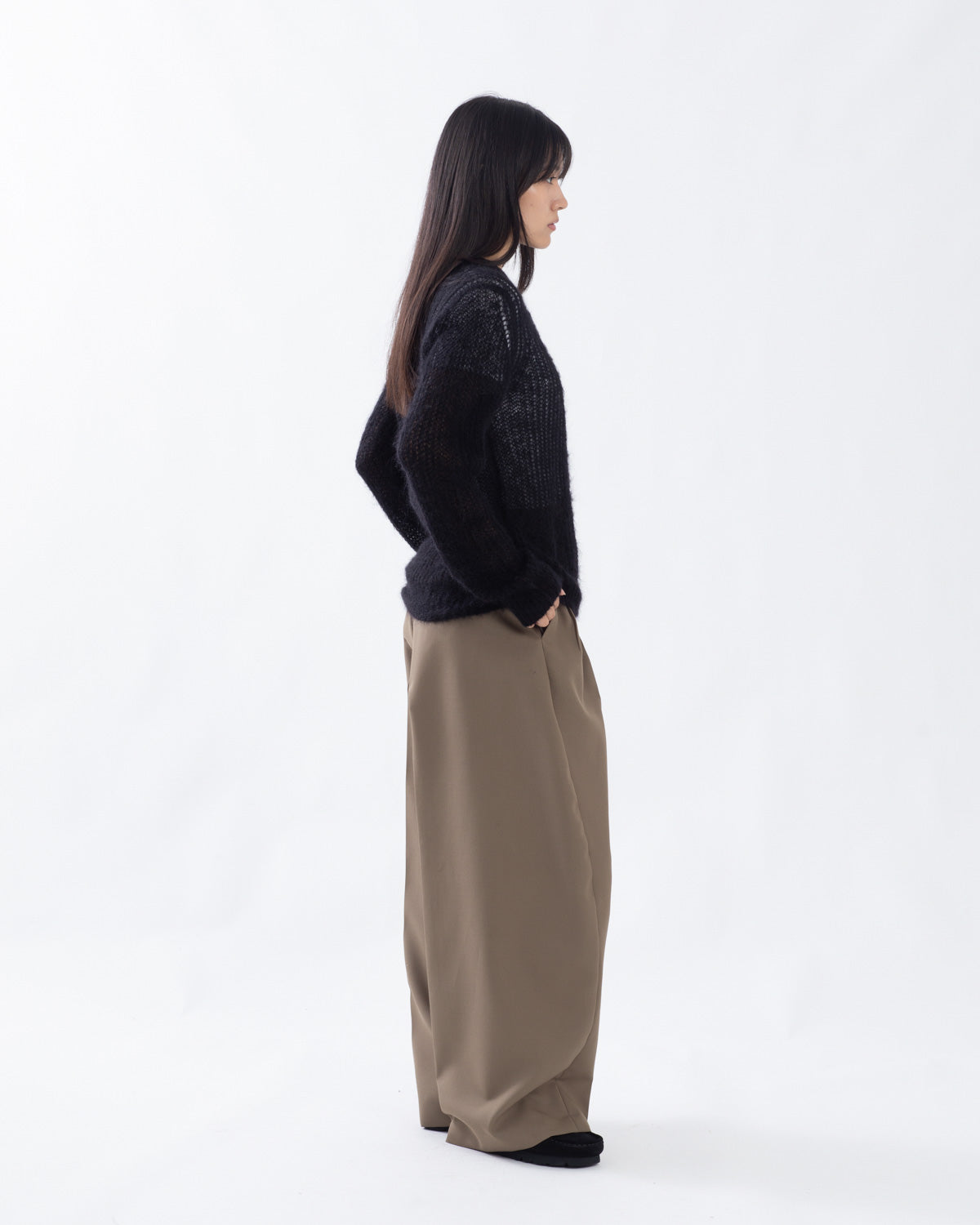 DOESKIN WIDE BARREL LEG PANTS
