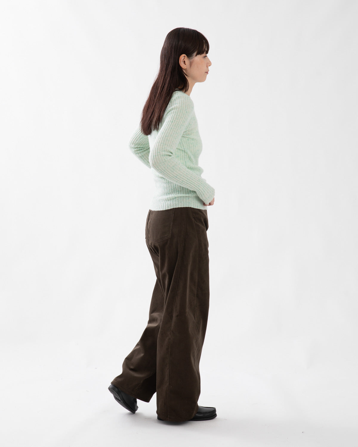 CORDUROY BARREL LEG JEANS