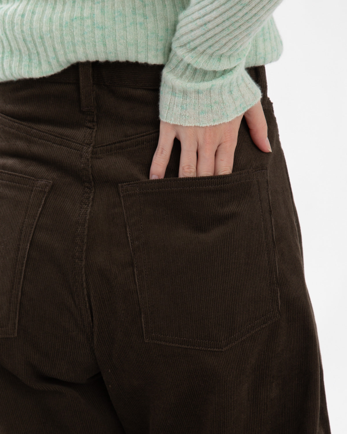 CORDUROY BARREL LEG JEANS