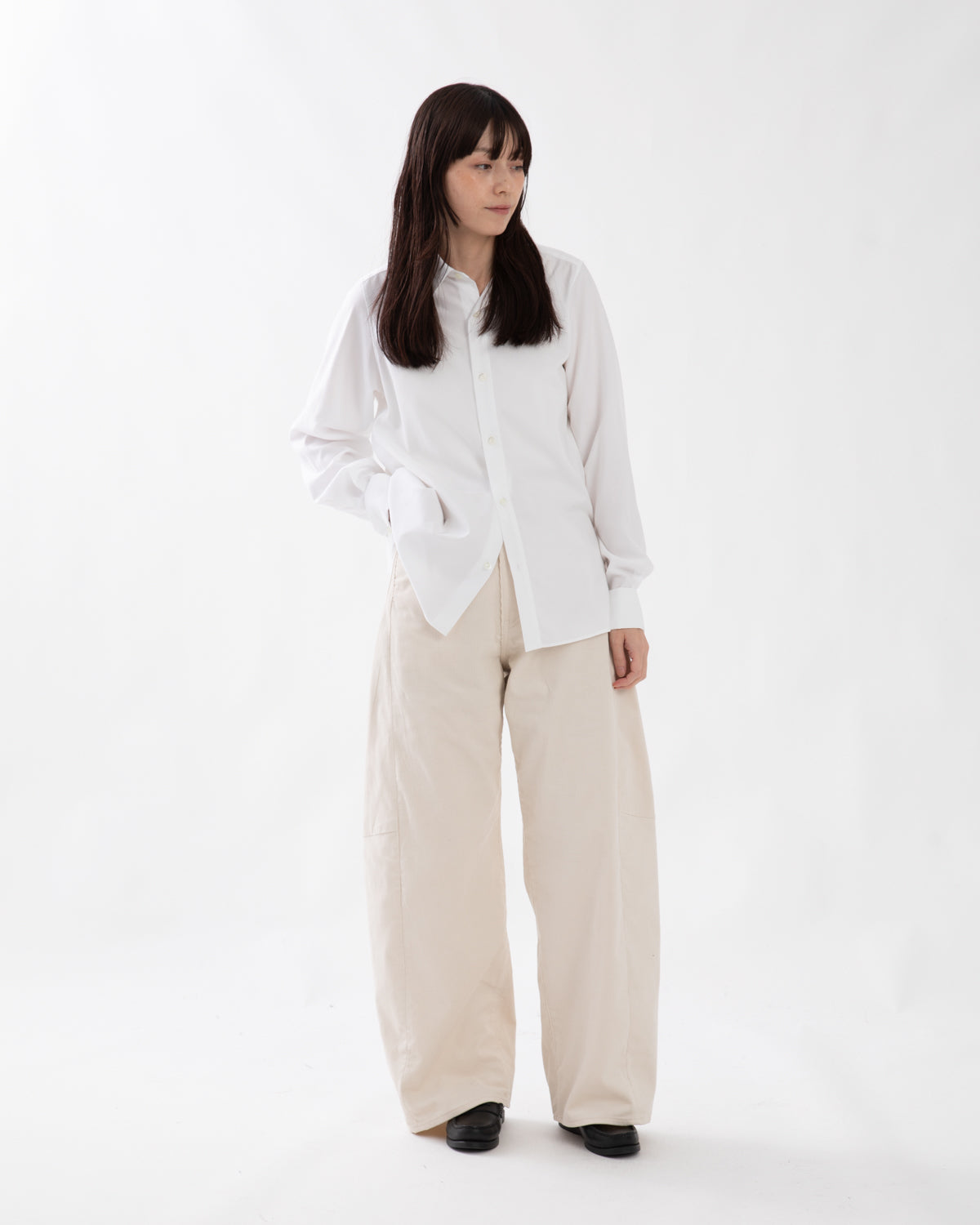 CORDUROY BARREL LEG JEANS