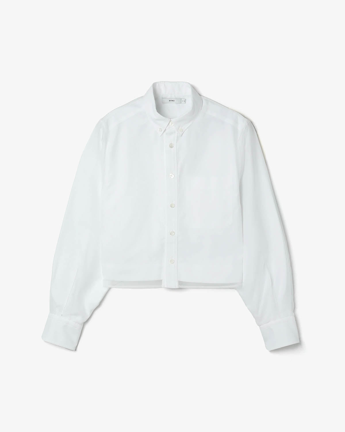 LAYERED OXFORD SHEER SHIRT