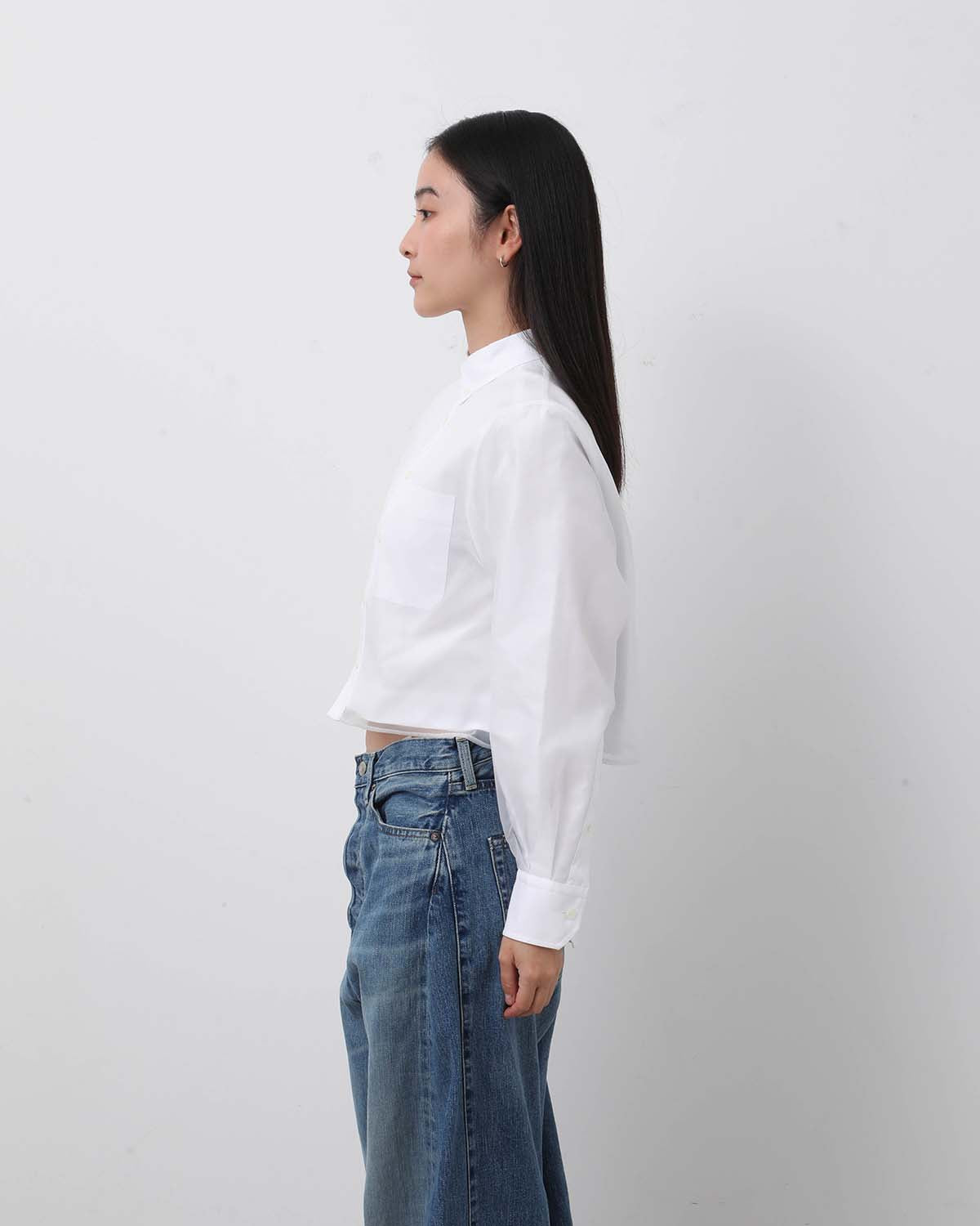 LAYERED OXFORD SHEER SHIRT