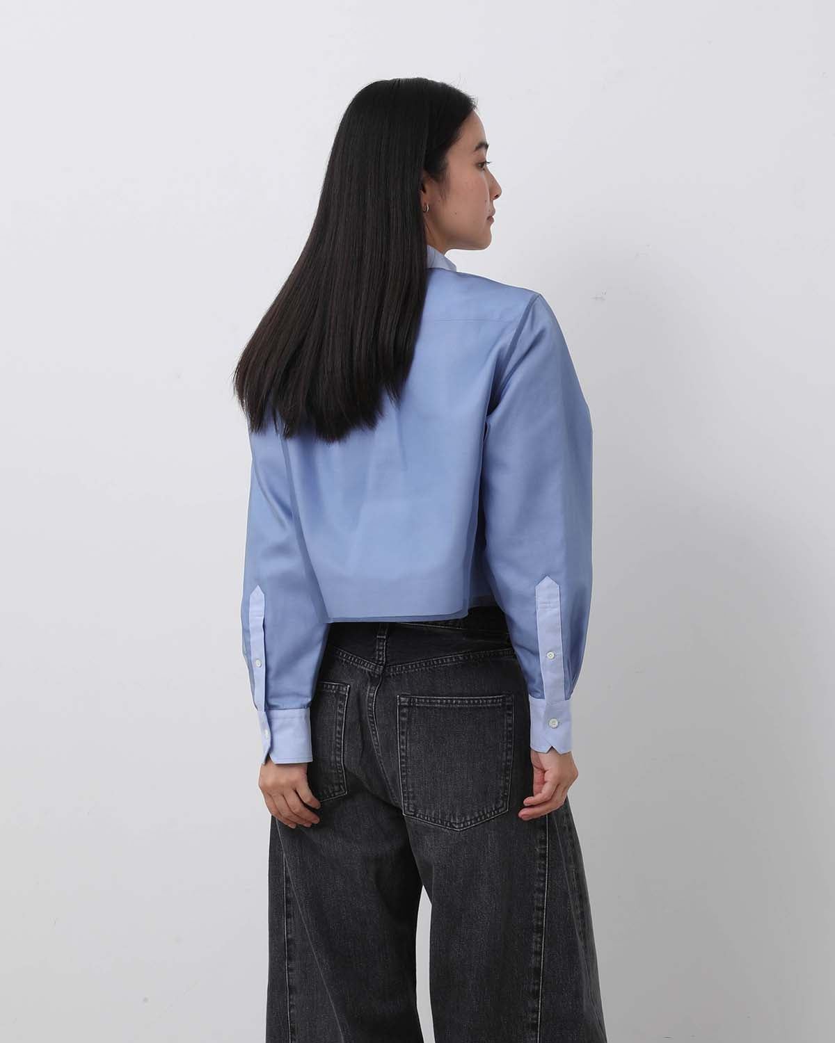 LAYERED OXFORD SHEER SHIRT