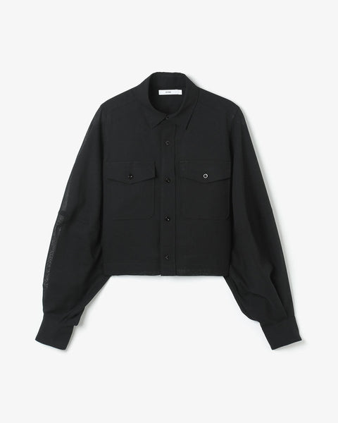 T/W VOILE BALLOON SLEEVE CROPPED SHIRT – COVERCHORD