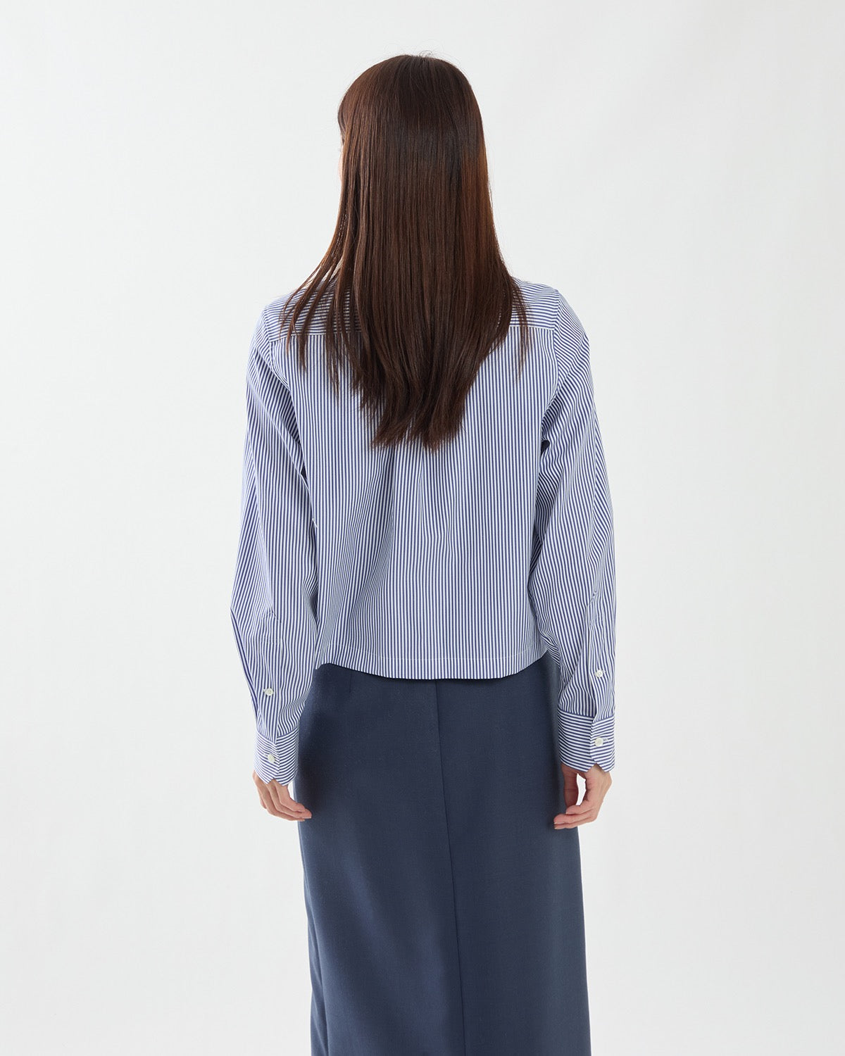 STRIPED CROPPED B.D SHIRT