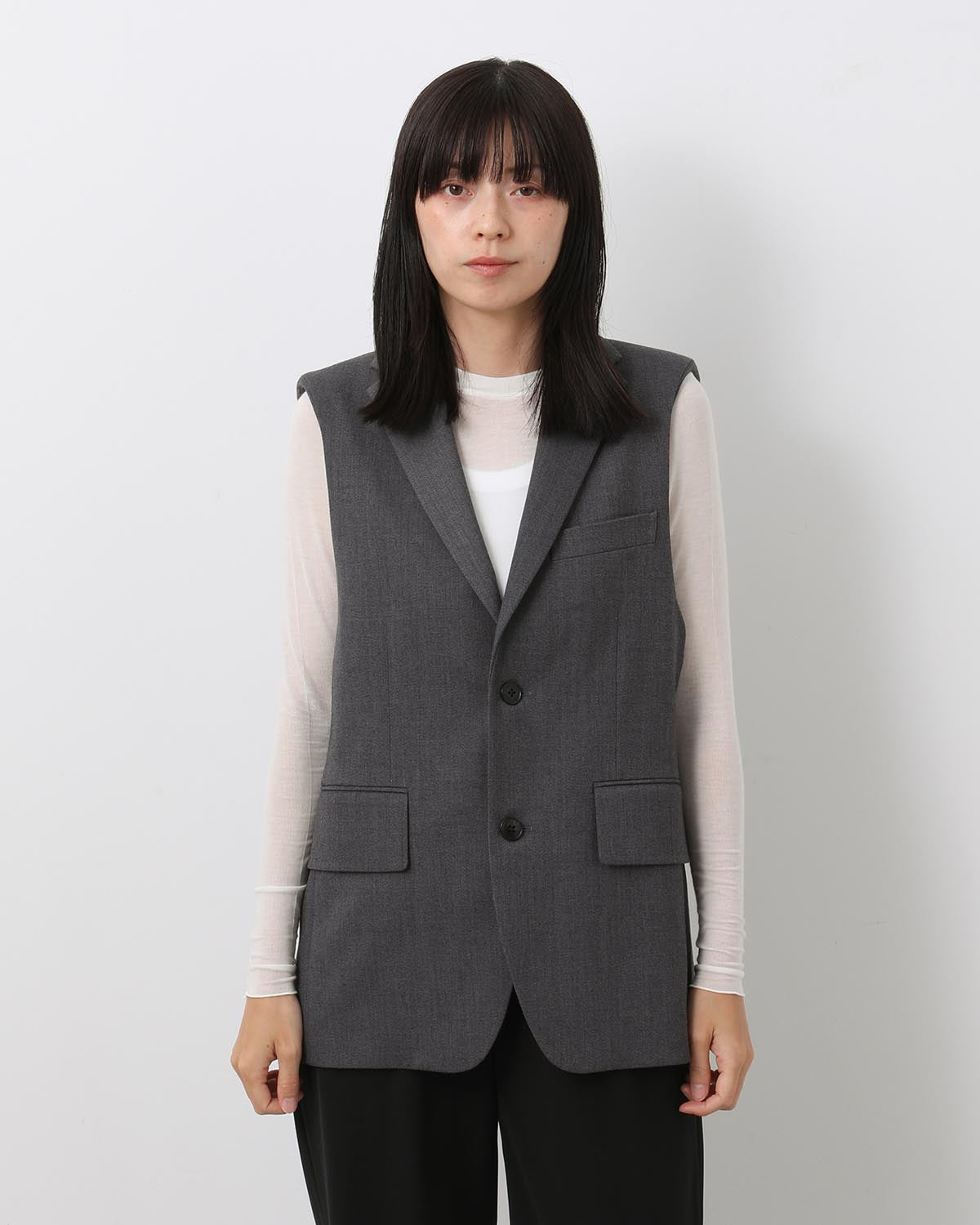 DOESKIN SLEEVELESS BLAZER