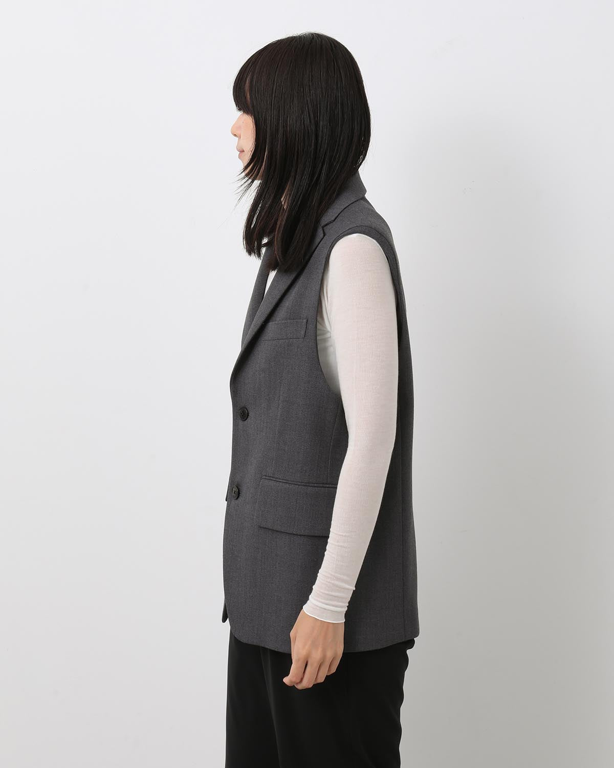 DOESKIN SLEEVELESS BLAZER