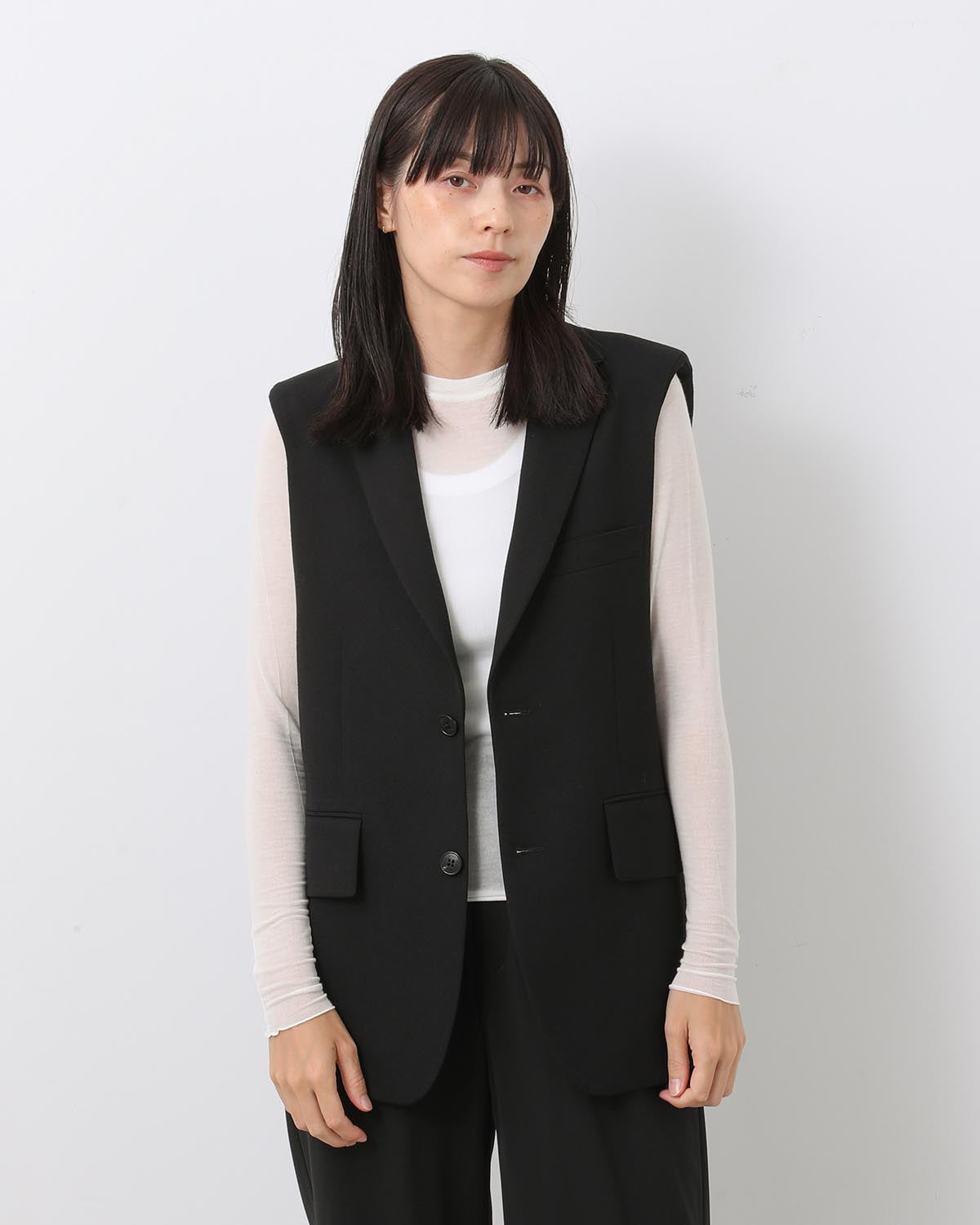 DOESKIN SLEEVELESS BLAZER