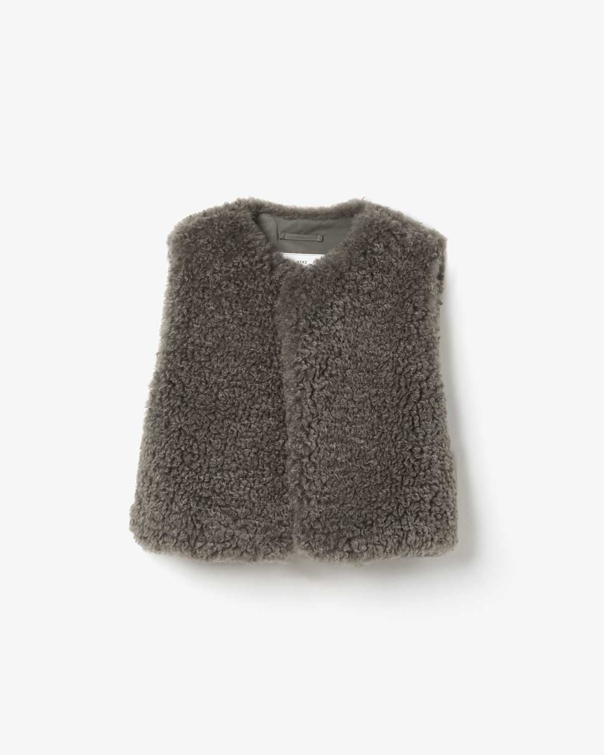 FAUX SHEARLING CROPPED VEST