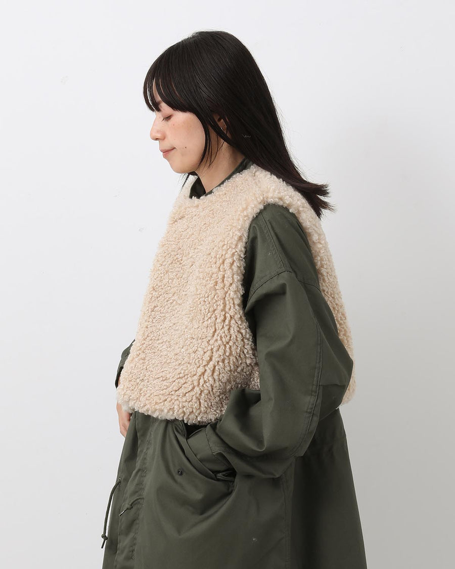 FAUX SHEARLING CROPPED VEST – COVERCHORD
