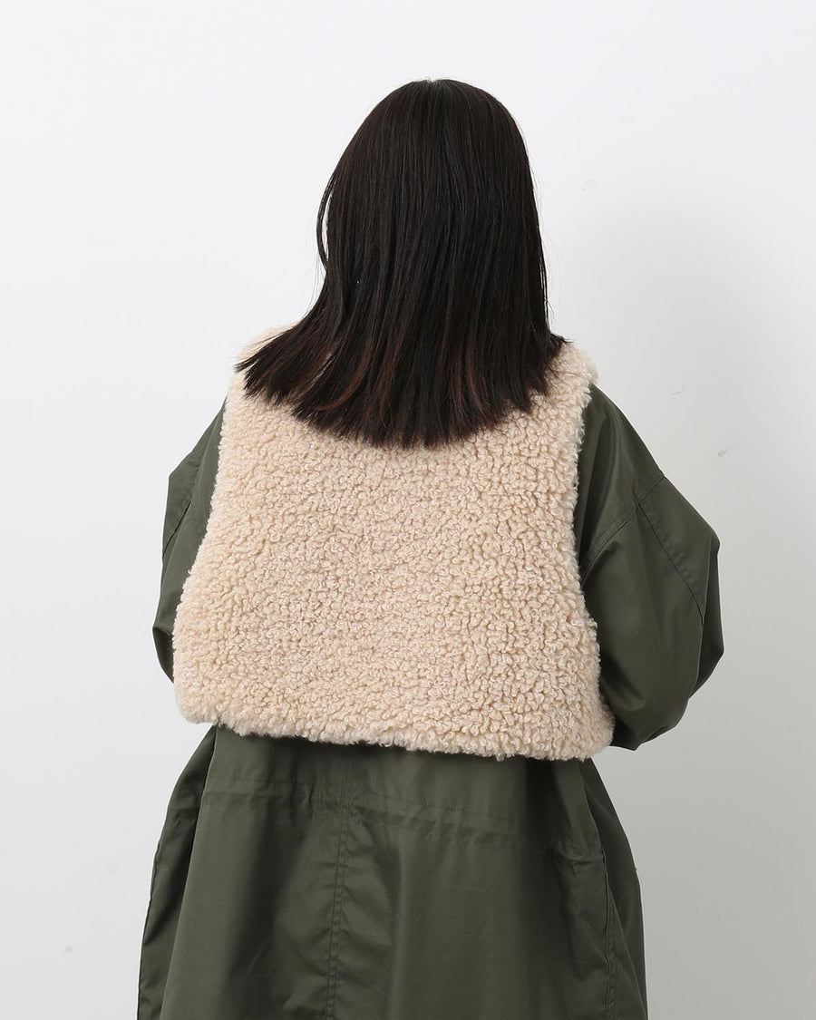 FAUX SHEARLING CROPPED VEST – COVERCHORD
