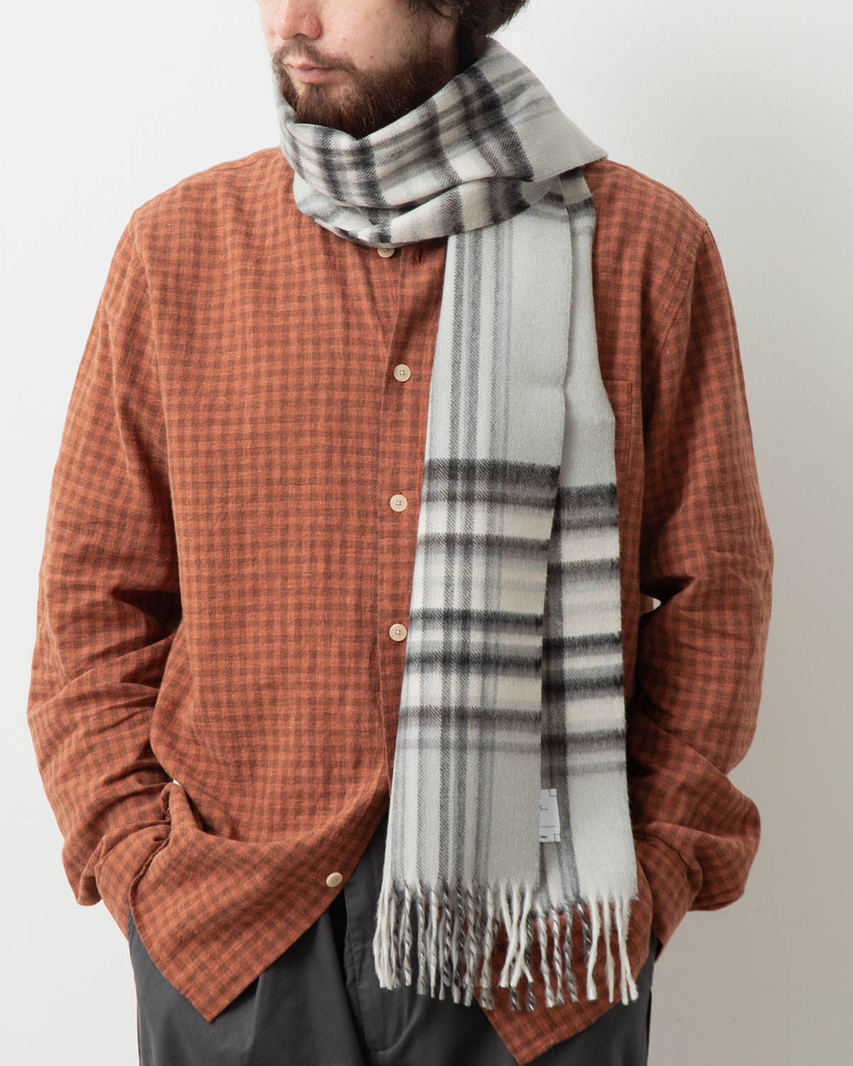 BRUSHED SCARF CHECK