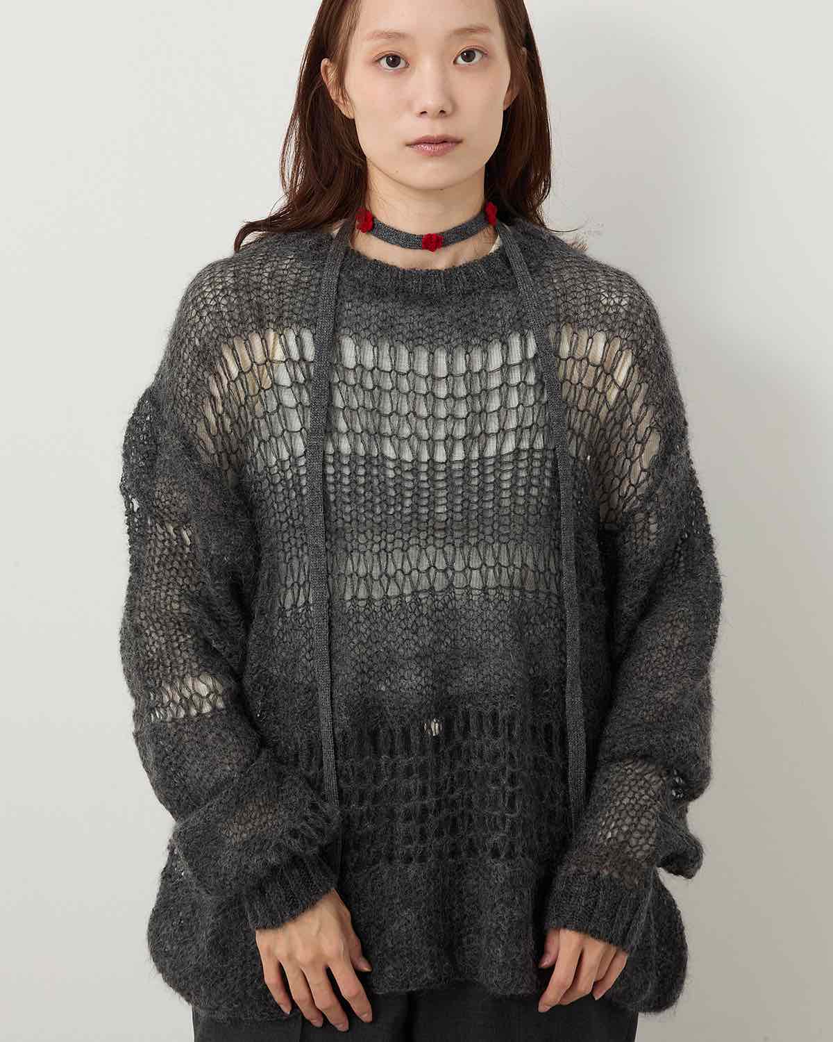 5G CASHMERE TAPE BELT HAND FLOWER