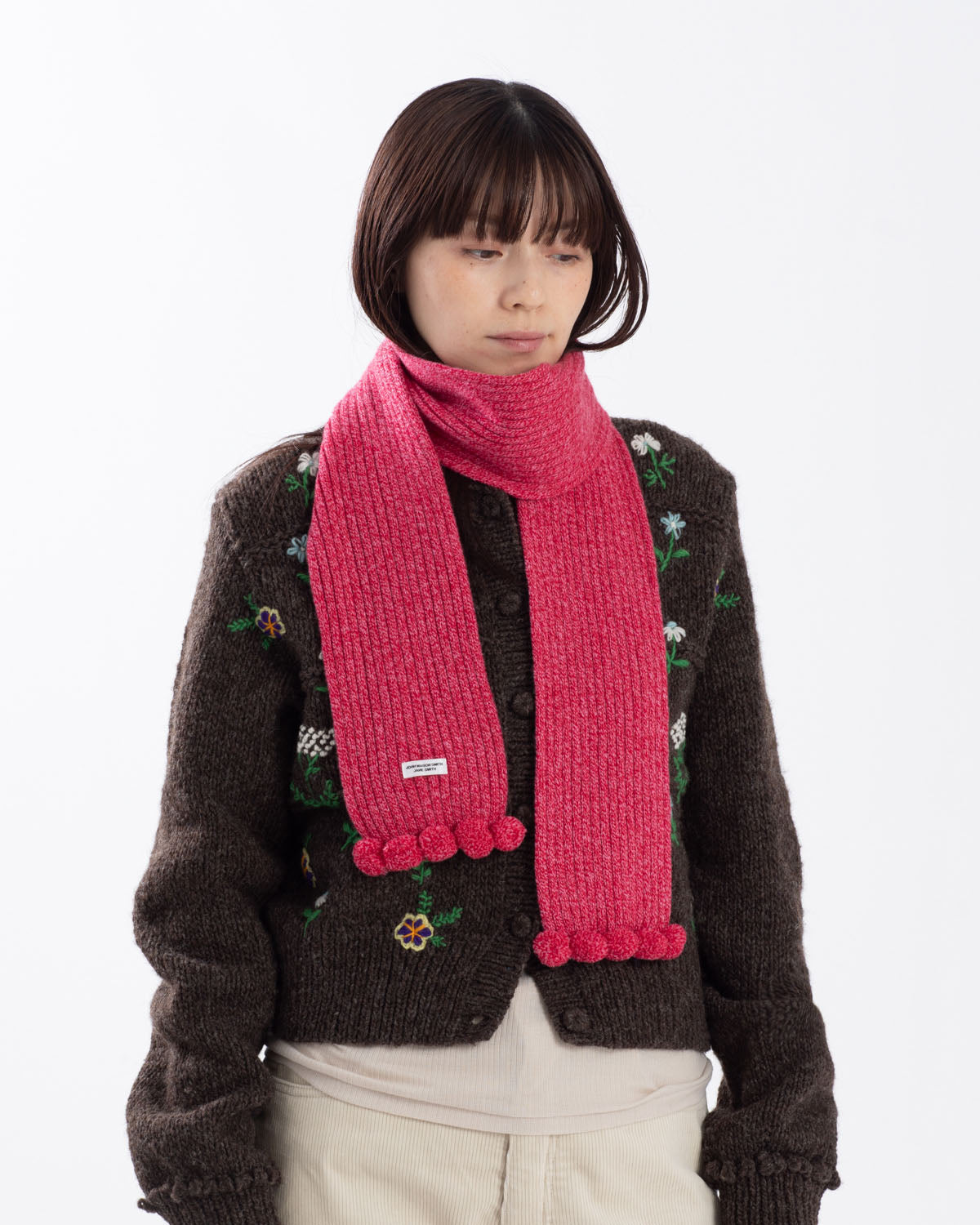 7G RIB POMPOM MUFFLER