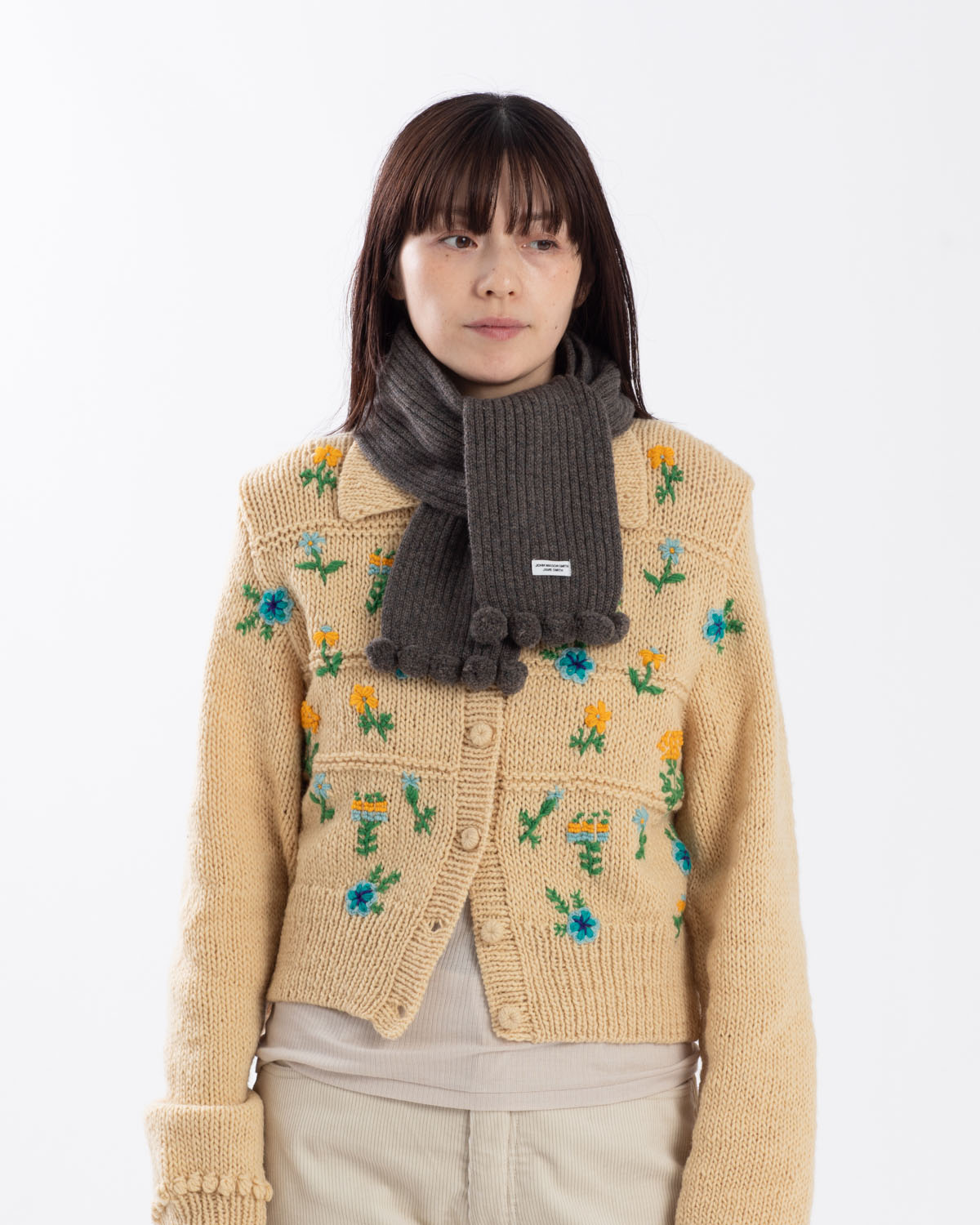 7G RIB POMPOM MUFFLER