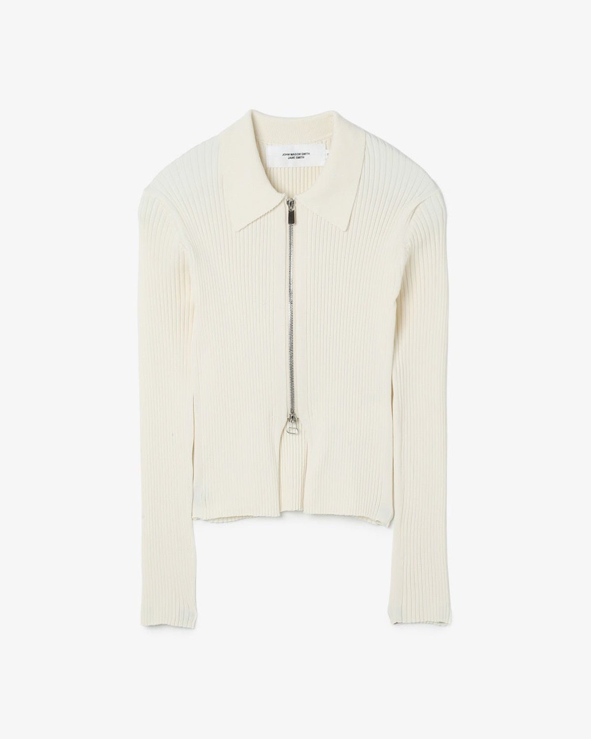 16G RIB DOUBLE ZIP CARDIGAN