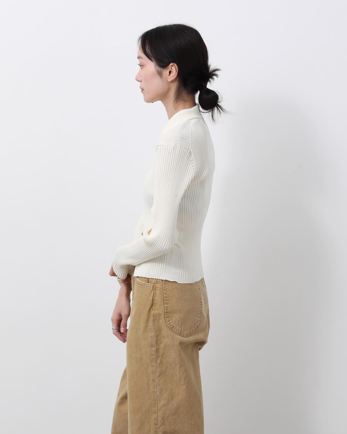 16G RIB DOUBLE ZIP CARDIGAN