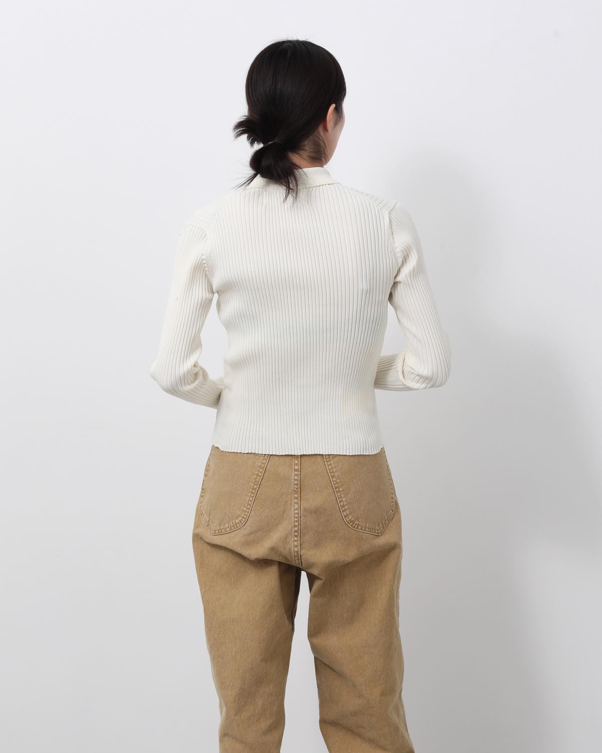 16G RIB DOUBLE ZIP CARDIGAN