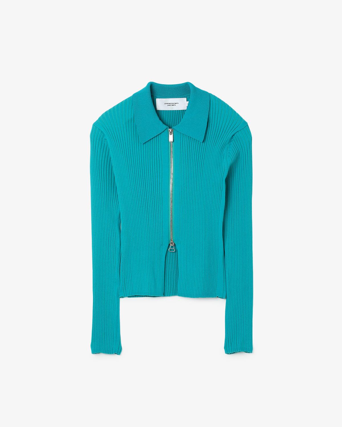 16G RIB DOUBLE ZIP CARDIGAN