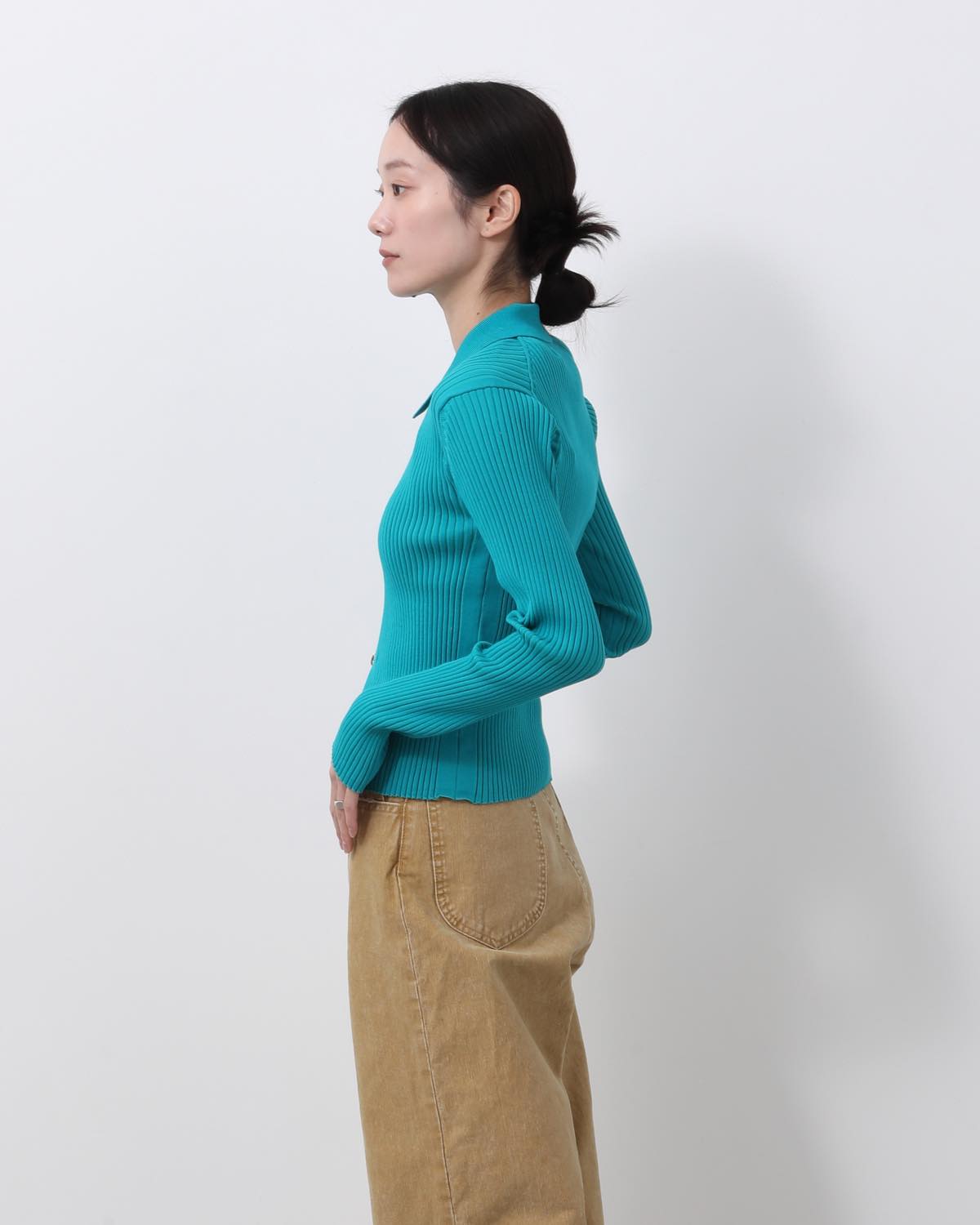 16G RIB DOUBLE ZIP CARDIGAN