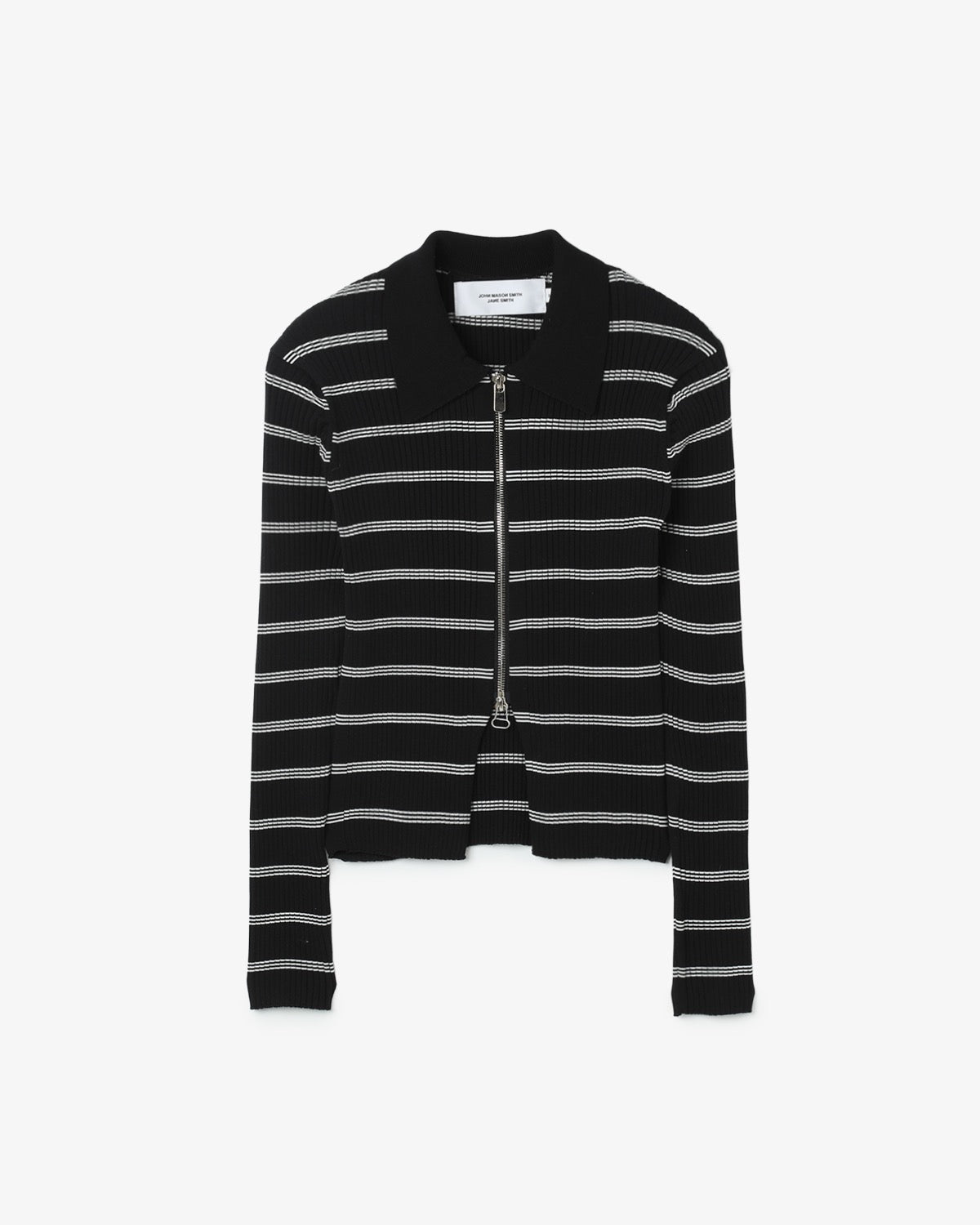 16G RIB DOUBLE ZIP CARDIGAN