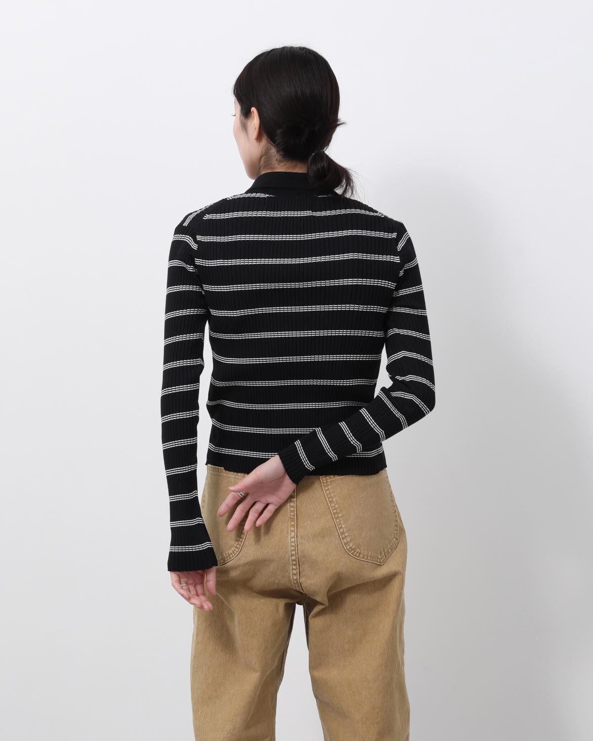 16G RIB DOUBLE ZIP CARDIGAN